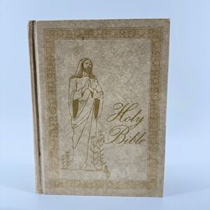 Thomas Nelson Holy Bible Tan Faux Leather KJV Illustrated Red Letter